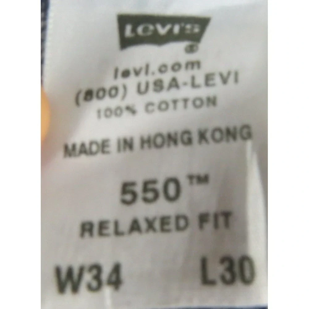 Vtg Levis 550 Relaxed Fit Tapered Leg Jeans Mens‎ 34x30 Light Wash Denim 90s EUC